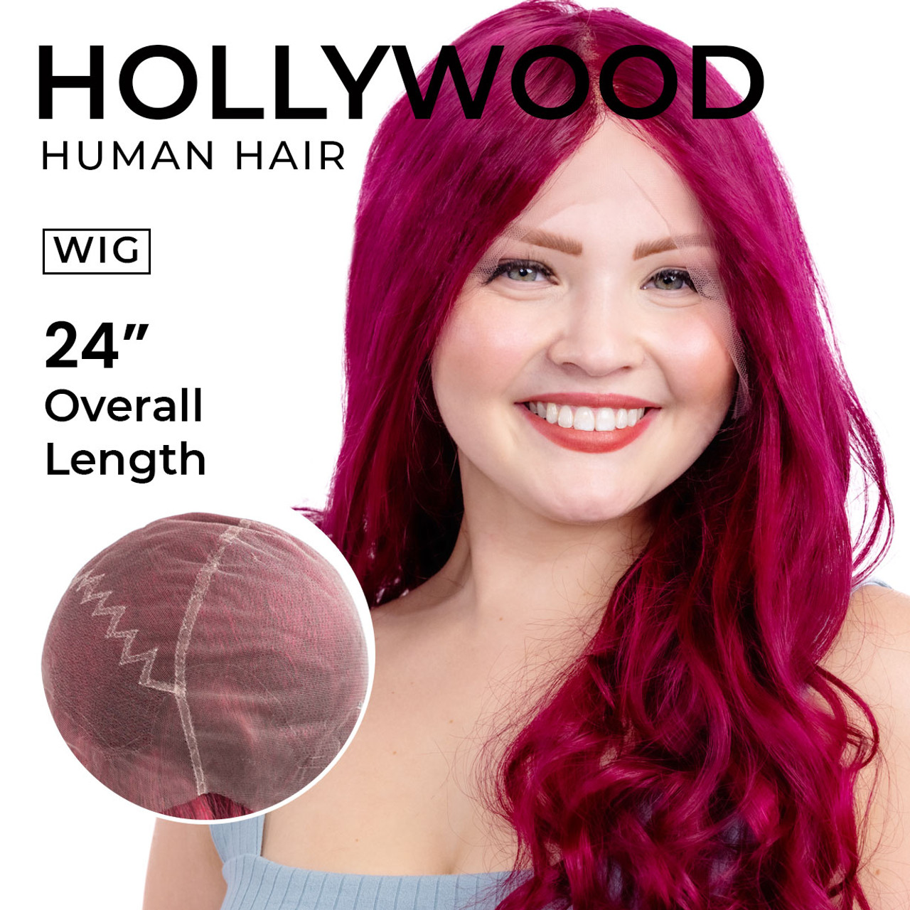 Hollywood Lady's French Lace Full Cap Wigs 24"